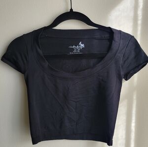 Free People intimately  black cropped  tee size M/L
